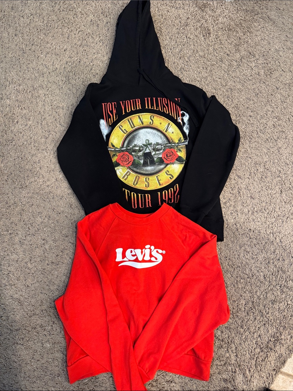 Levi's Red Crewneck Sweatshirt with White Logo